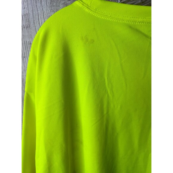 Dickies Genuine Mens Size 3XL Long Sleeve Neon Yellow Shirt Moisture Wicking - Picture 5 of 8